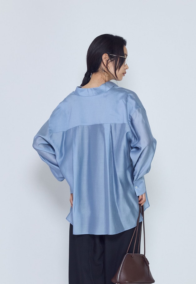 シアーオーバーシャツ 詳細画像 Blue 3
