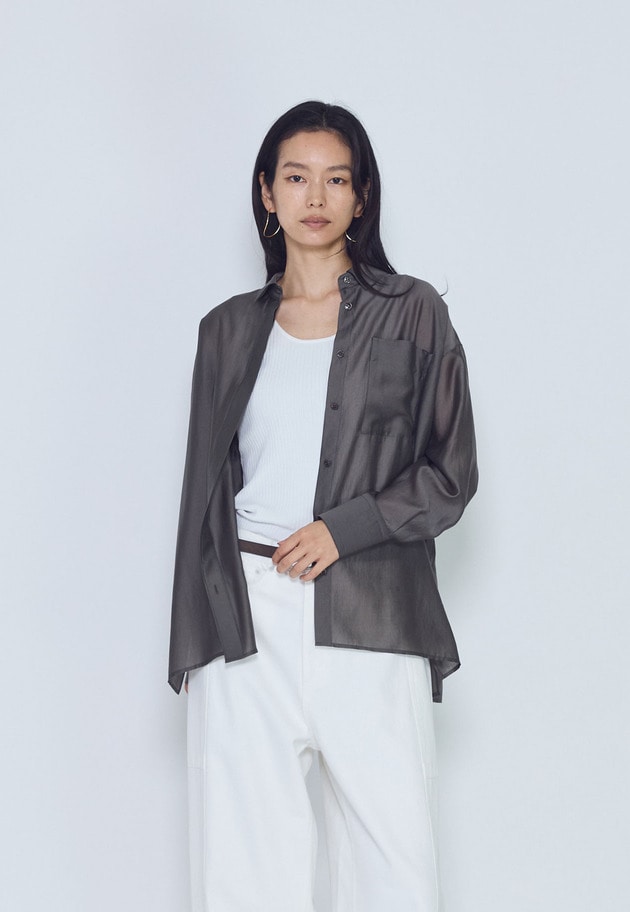 シアーオーバーシャツ 詳細画像 Khaki 1