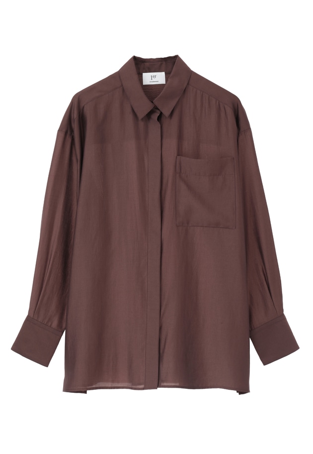 シアーオーバーシャツ 詳細画像 Brown 11