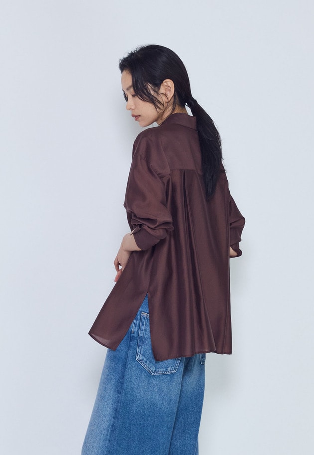 シアーオーバーシャツ 詳細画像 Brown 2