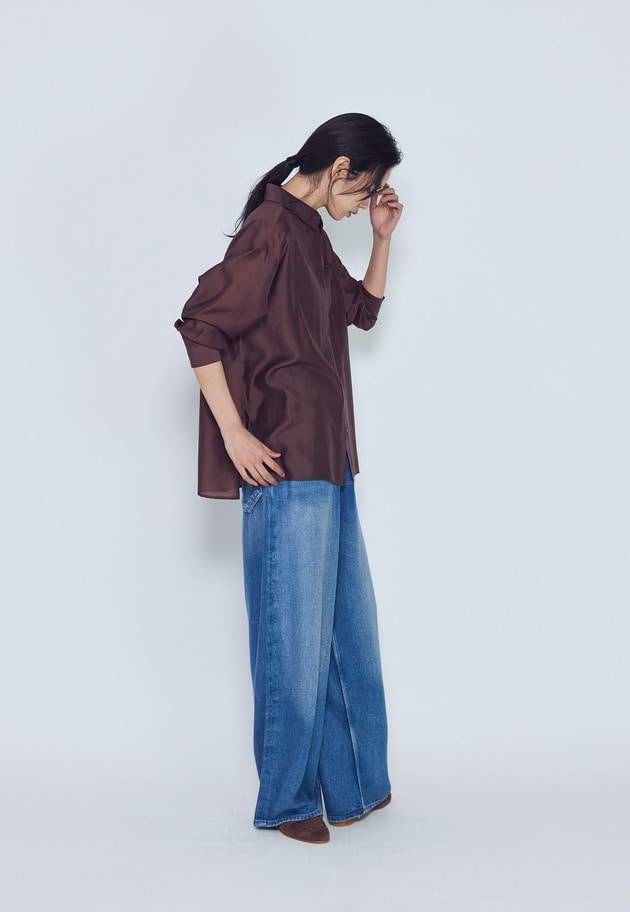 シアーオーバーシャツ 詳細画像 Brown 5