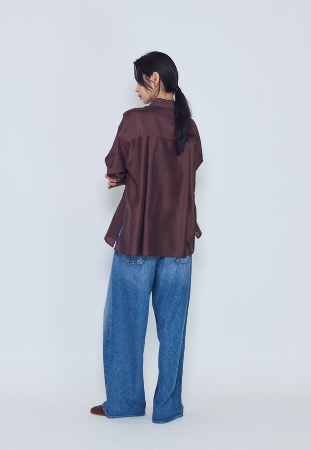 シアーオーバーシャツ 詳細画像 Brown 6