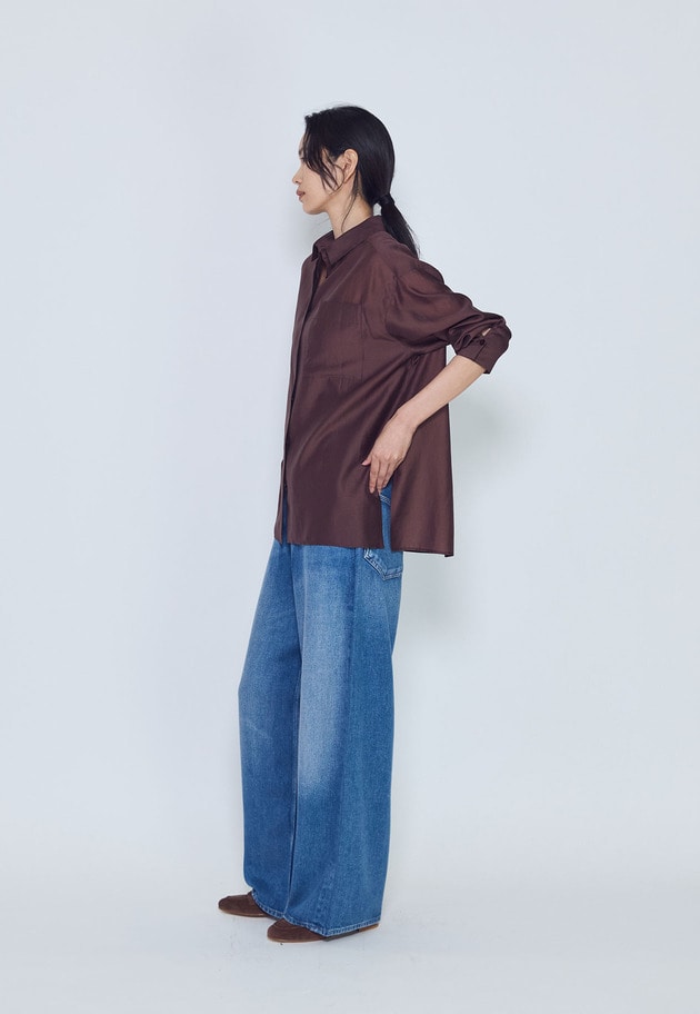 シアーオーバーシャツ 詳細画像 Brown 7