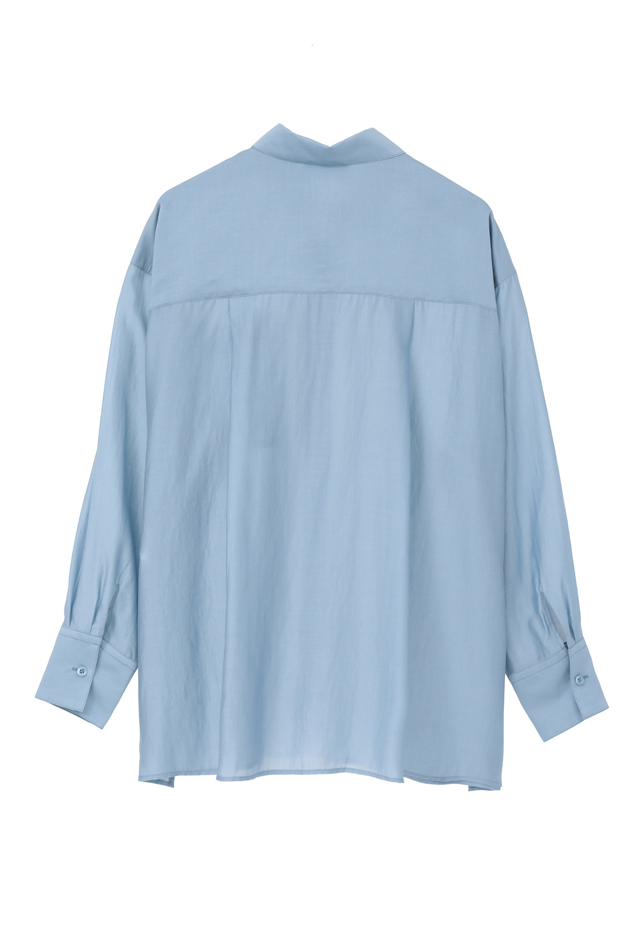 極美品　1er Arrondissement バンドカラー　ブラウス　シャツ　青 シアーオーバーシャツ】｜1er Arrondissement（プルミエ アロンディス