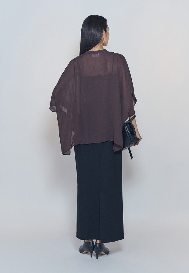 【予約】スタンドカラーボイルシャツ 詳細画像 Brown 6