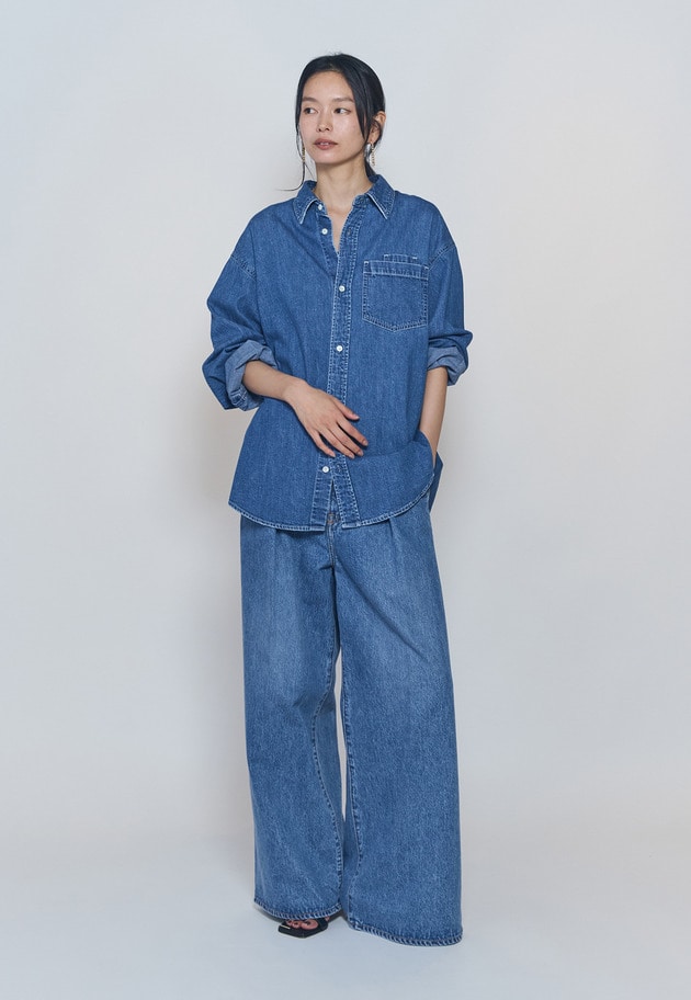 【予約】＜NEEDBY heritage&times;1er Arrondissement＞【別注】デニムパンツ"Charlotte" 詳細画像 Indigo 8