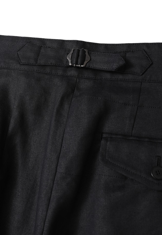 リネンペーパーへリンボングルカパンツ 詳細画像 Black 15