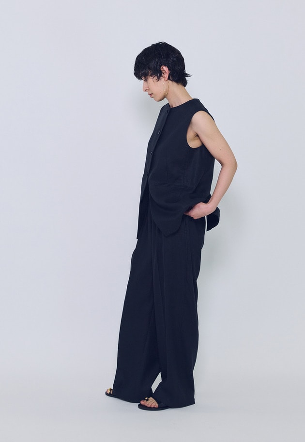 リネンペーパーへリンボングルカパンツ 詳細画像 Black 6