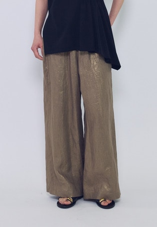 【予約・追加】フォイルプリントリネンパンツ