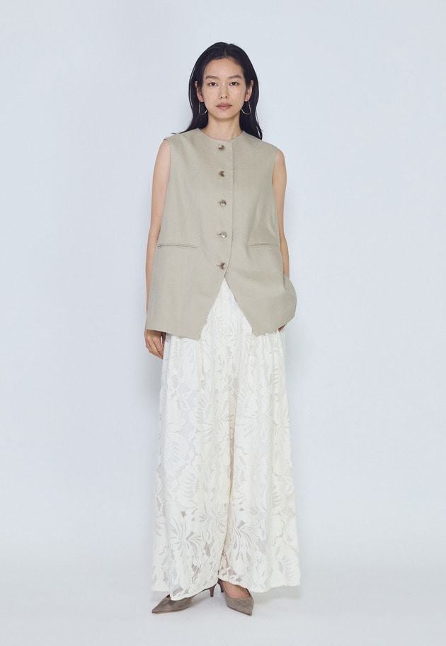 フラワーレースワイドパンツ 詳細画像 Offwhite 7