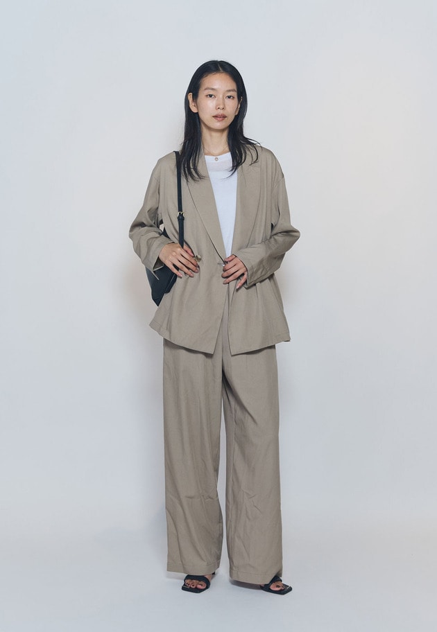 テンセルワイドパンツ 詳細画像 Beige 5