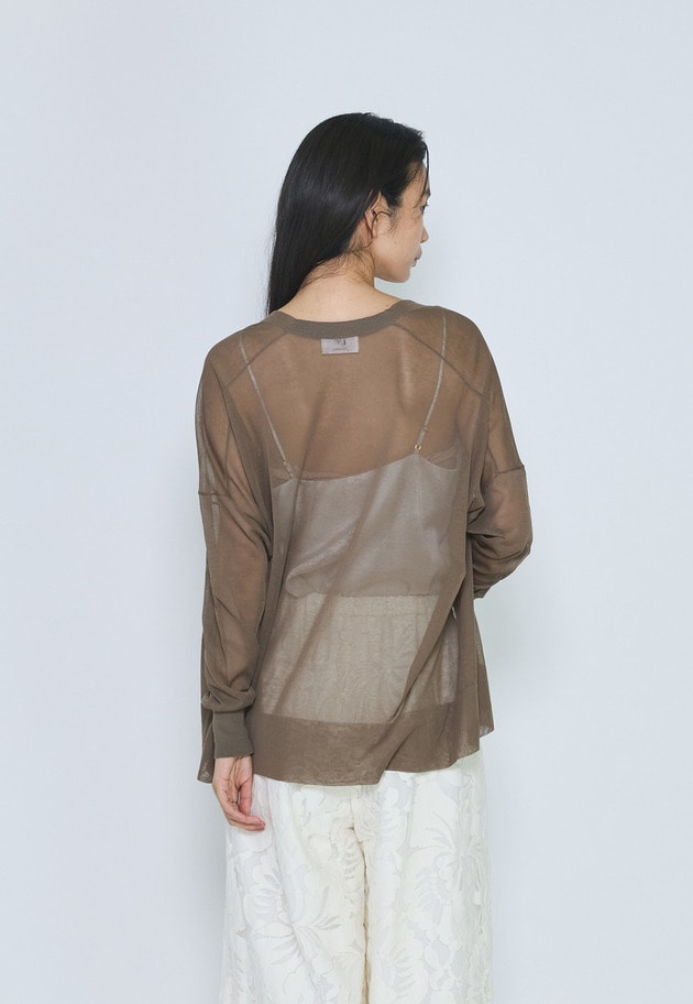 シアーラフカーディガン 詳細画像 Khaki 3