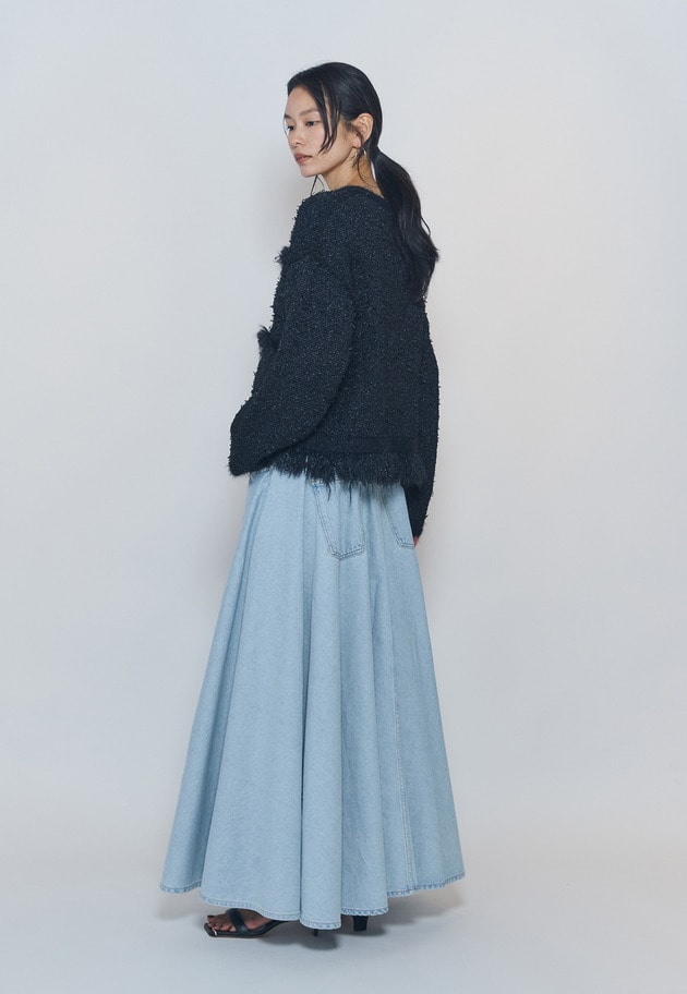 【予約・WEB限定カラーあり】"La Seine"ツイードニットジャケット 詳細画像 Navy 8