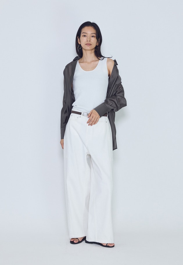 スクープネックリブニットタンクトップ 詳細画像 Offwhite 3