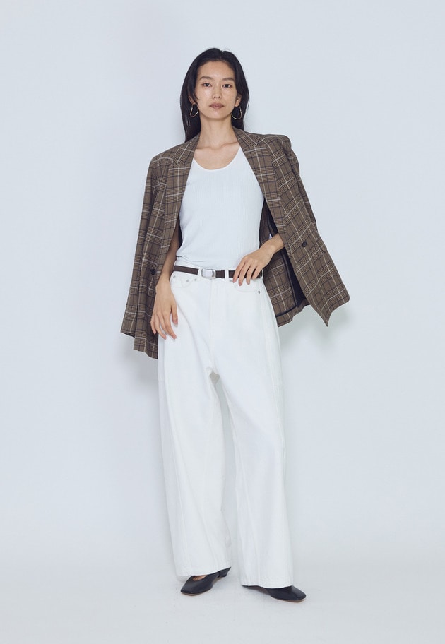 スクープネックリブニットタンクトップ 詳細画像 Offwhite 5