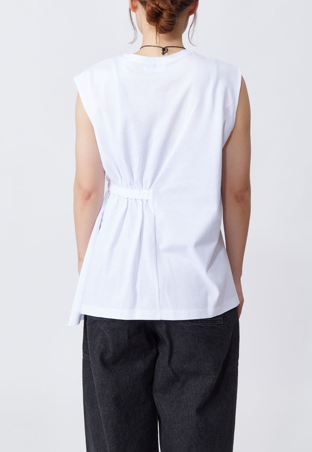 コットンポンチアシメトップス 詳細画像 White 3