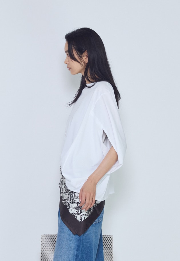クリアー天竺フォルムTシャツ 詳細画像 Offwhite 2