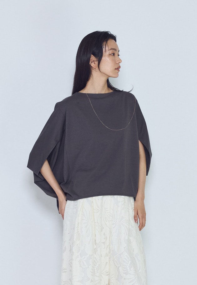 クリアー天竺フォルムTシャツ 詳細画像 Charcoal 1