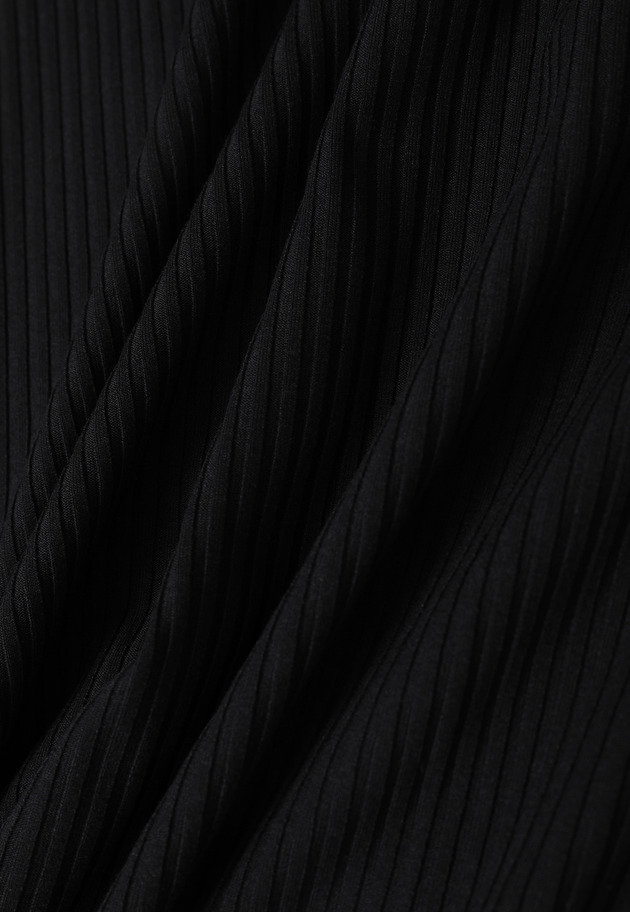 クリアーリブショルダータックノースリーブトップス 詳細画像 Black 12