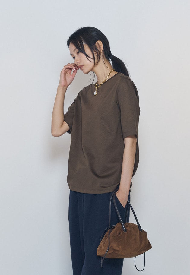 スーピマポンチコンパクトＴシャツ 詳細画像 Brown 2