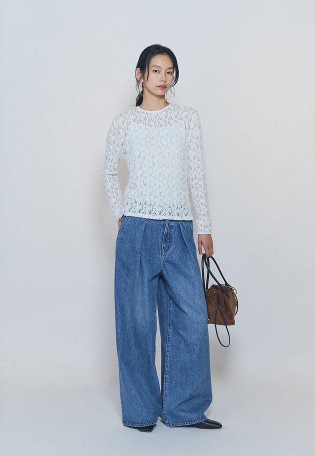 ストレッチレースプルオーバー 詳細画像 Offwhite 5