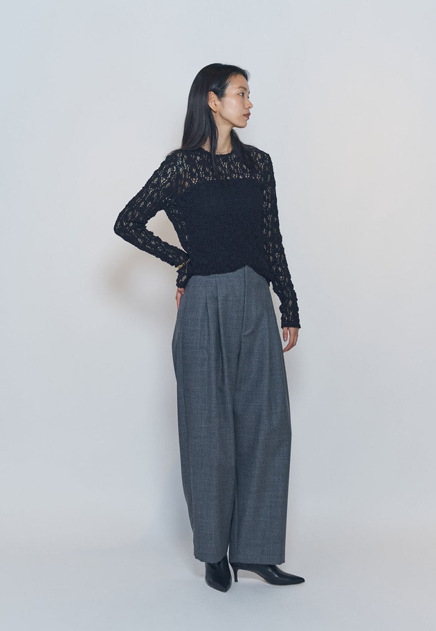 ストレッチレースプルオーバー 詳細画像 Black 7