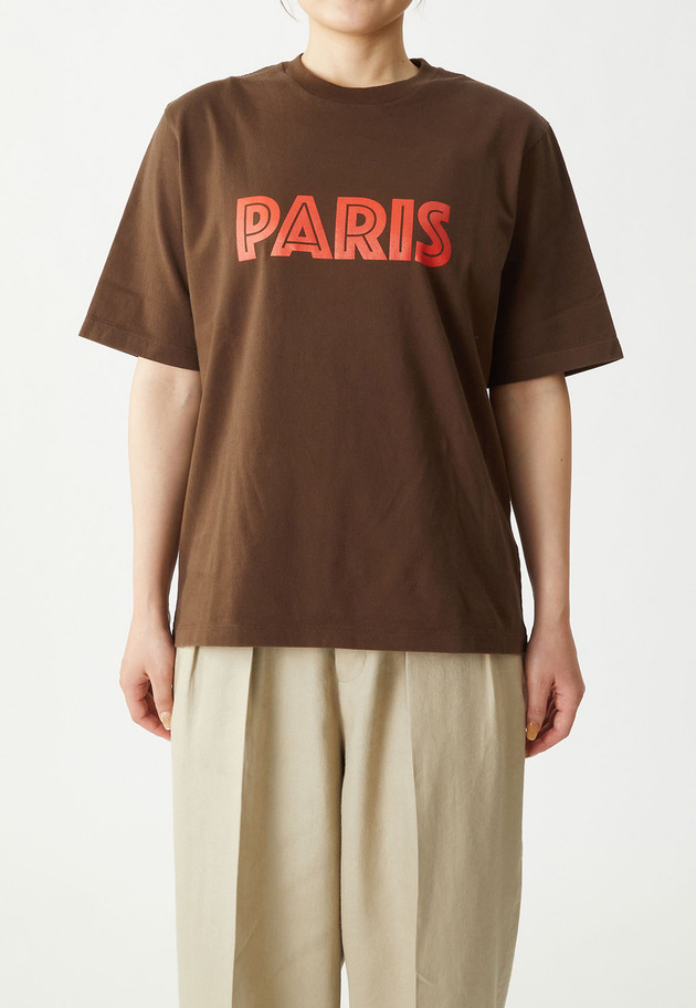 【予約】プリントTシャツ&rdquo;PARIS&rdquo; 詳細画像 Brown 1