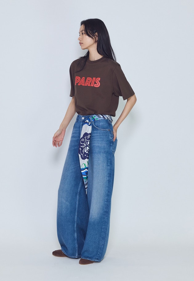 プリントTシャツ&rdquo;PARIS&rdquo; 詳細画像 Brown 6