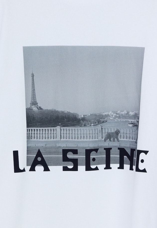 【予約】USコットン " SEINE"プリントTシャツ 詳細画像 Offwhite 10
