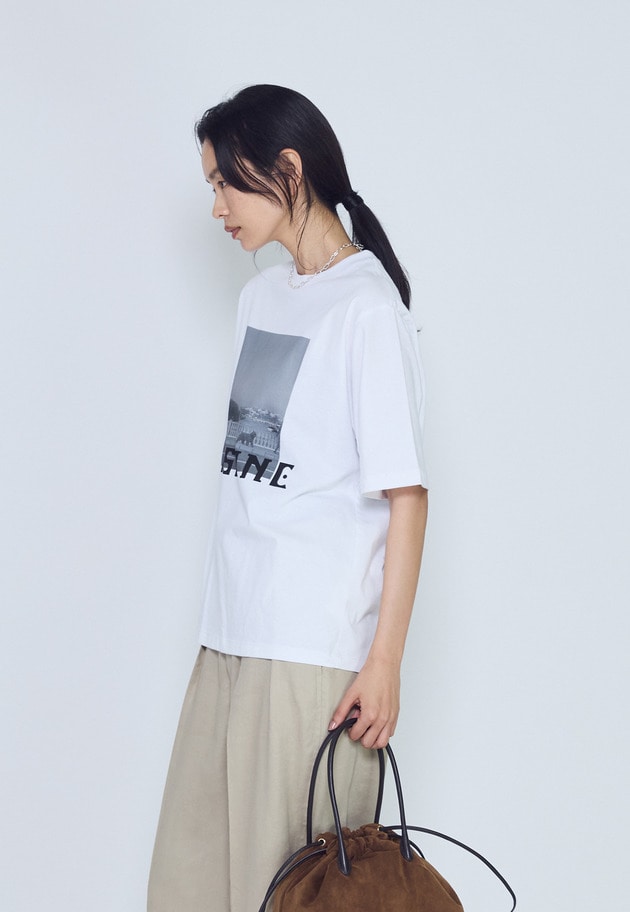 【予約】USコットン " SEINE"プリントTシャツ 詳細画像 Offwhite 2