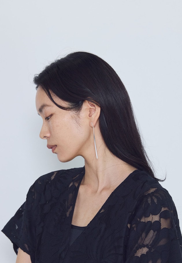 ＜YVETTE（イヴェット）＞スネークチェーンピアス(片耳) 詳細画像 Silver 3