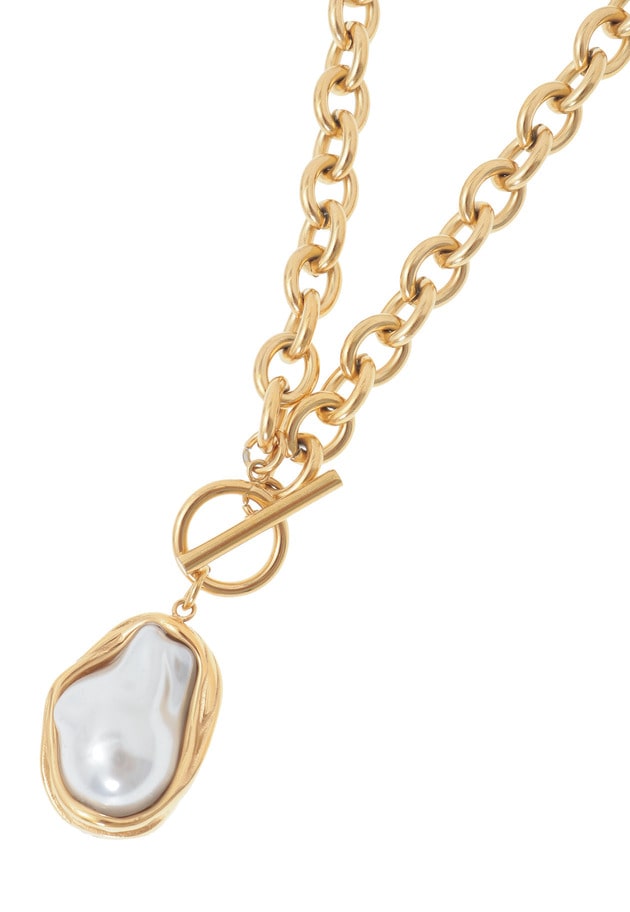 ＜MERAKI（メラキ）＞オーバルパールネックレス 詳細画像 Gold 5
