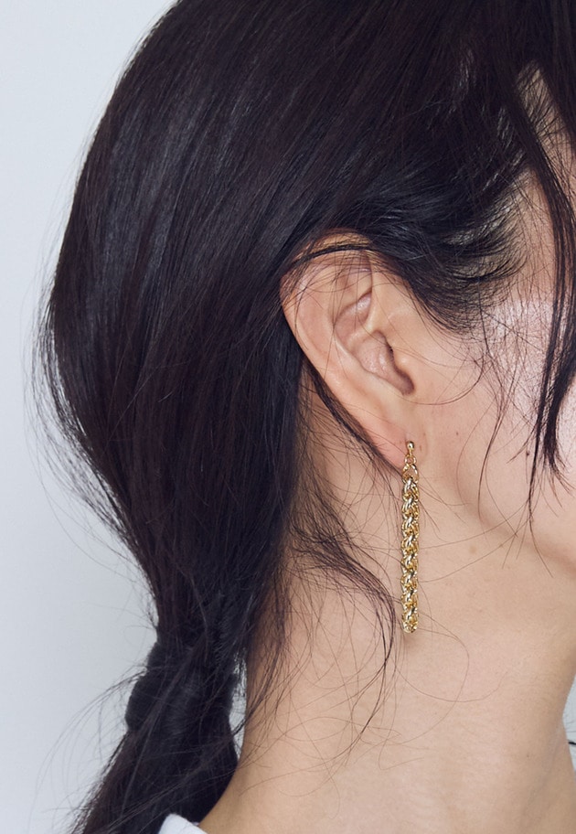 ＜SHUU（ シュウ）＞"玲 REI"チェーンピアス 詳細画像 Gold 2
