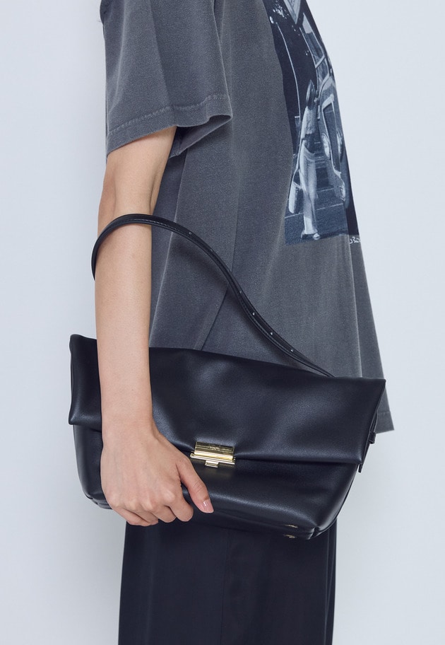 ＜PUNTI（プンティ）＞&ldquo;GRAFT-FLAP&rdquo;ショルダーバッグ 詳細画像 Black 1