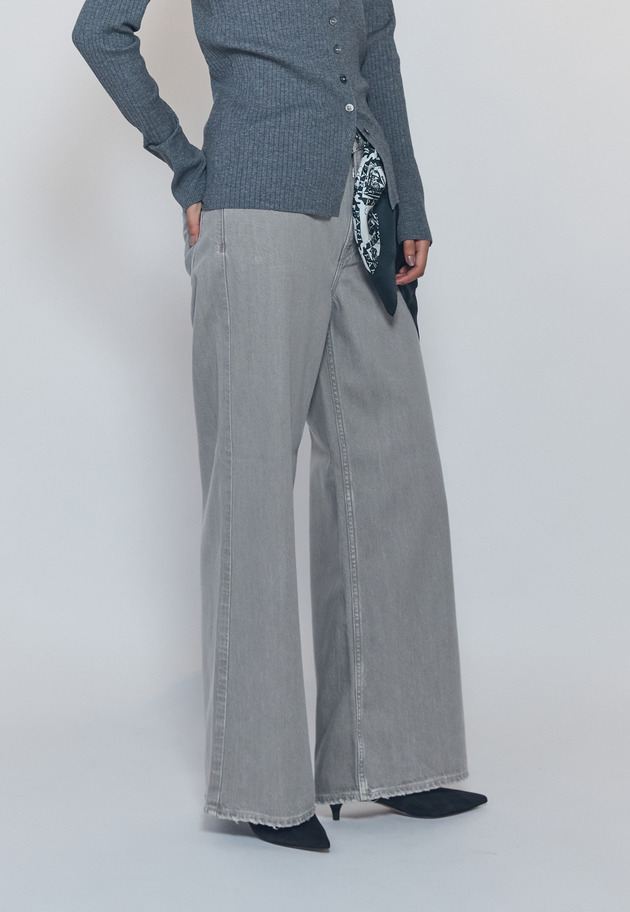 ＜upper hights / アッパーハイツ＞"THE LAUREN"デニムパンツ 詳細画像 Light gray 2
