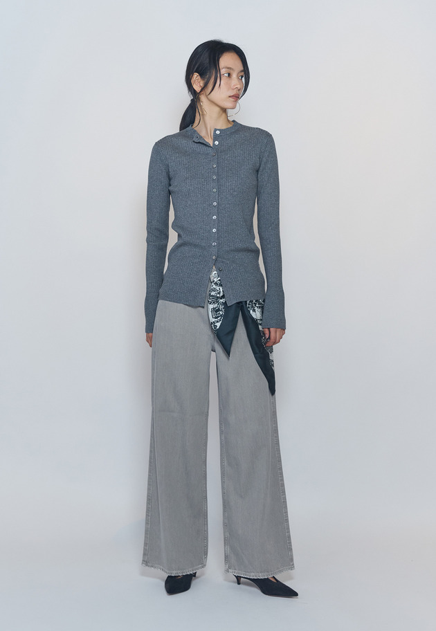 ＜upper hights / アッパーハイツ＞"THE LAUREN"デニムパンツ 詳細画像 Light gray 4