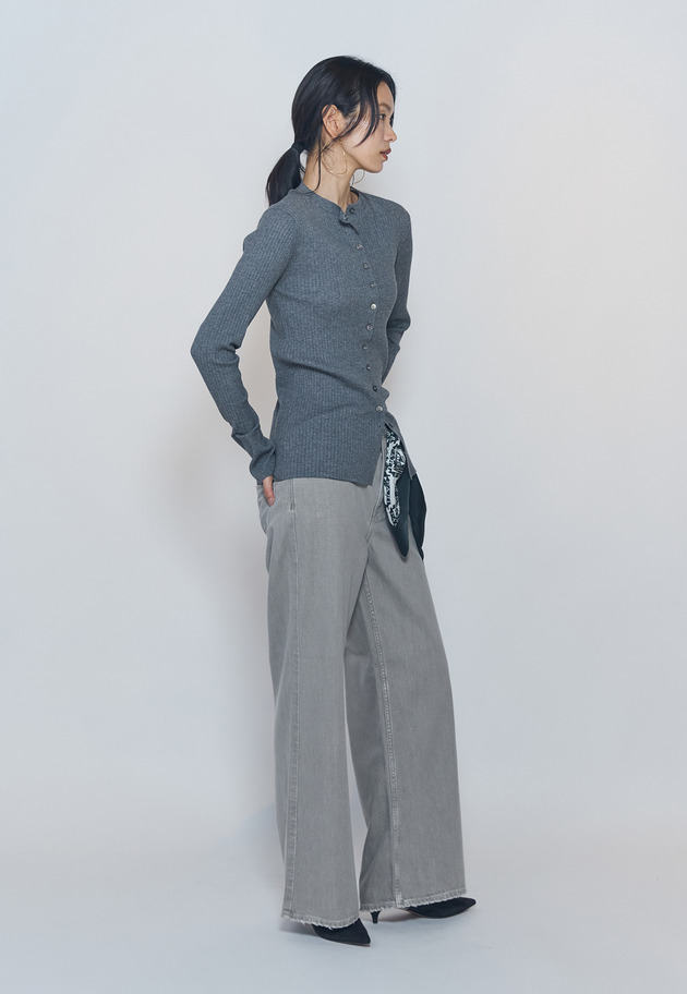 ＜upper hights / アッパーハイツ＞"THE LAUREN"デニムパンツ 詳細画像 Light gray 5