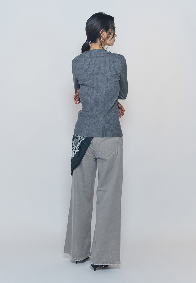 ＜upper hights / アッパーハイツ＞"THE LAUREN"デニムパンツ 詳細画像 Light gray 6