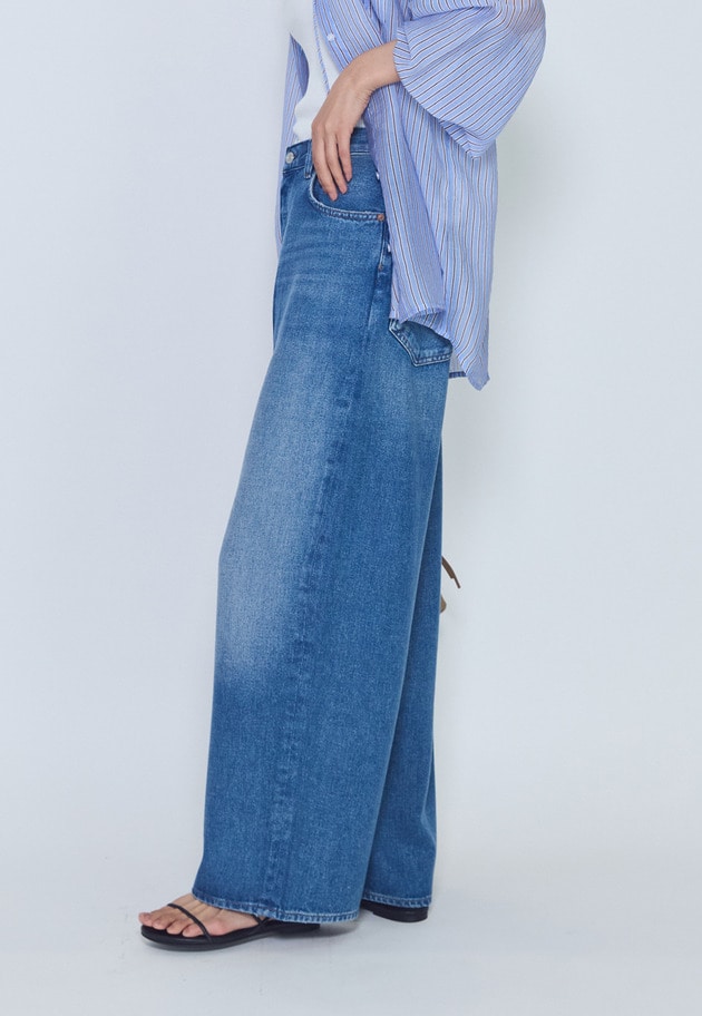 【予約】＜AGOLDE （エーゴールド―イー）＞"ROUNDED BAGGY"デニムパンツ 詳細画像 Blue 2