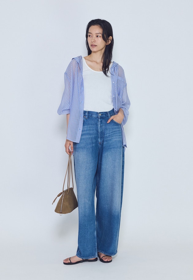 【予約】＜AGOLDE （エーゴールド―イー）＞"ROUNDED BAGGY"デニムパンツ 詳細画像 Blue 3