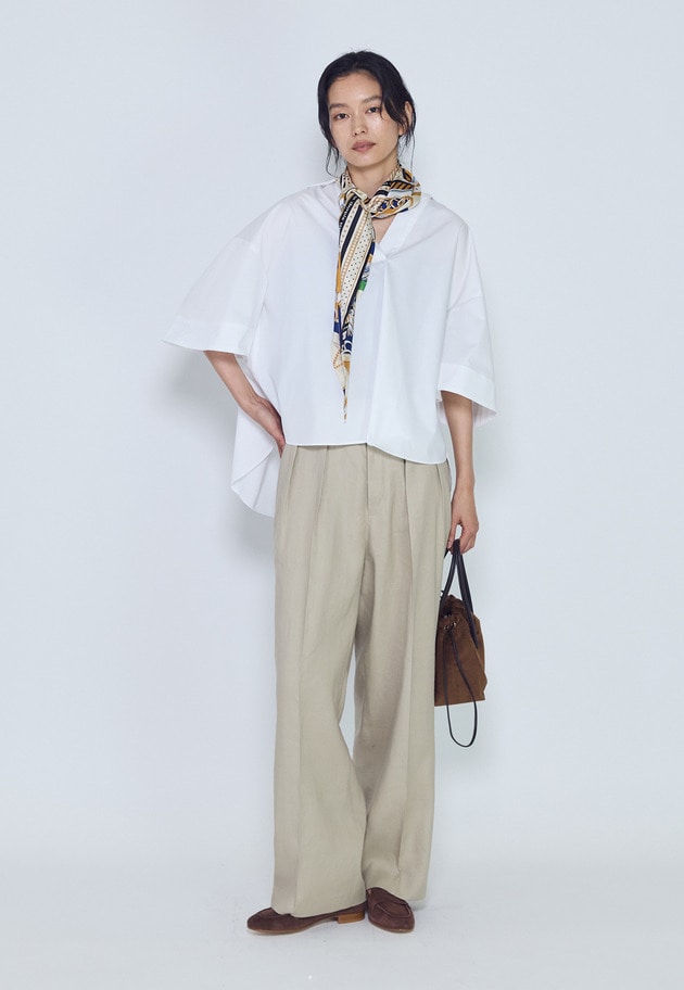 ＜manipuri (マニプリ)＞別注ダイヤ型スカーフ 詳細画像 Beige 4