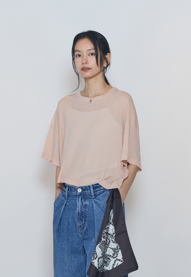 ＜upper hights / アッパーハイツ＞"SHORELINE WIDE TEE"カットソー 詳細画像 Pink 1