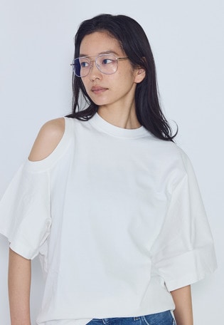 【予約】＜AGOLDE （エーゴールド―イー）＞ショルダーカットTシャツ