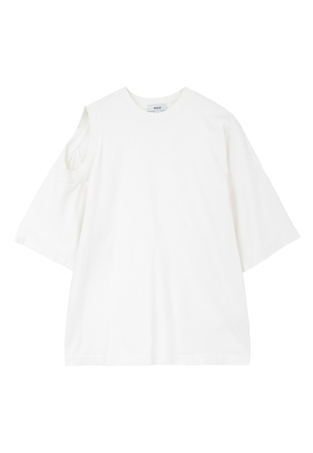 ＜AGOLDE （エーゴールドイー）＞ショルダーカットTシャツ 詳細画像 White 11