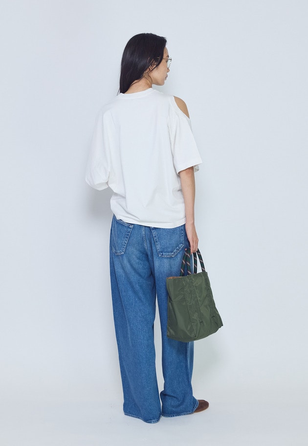 【予約】＜AGOLDE （エーゴールド―イー）＞ショルダーカットTシャツ 詳細画像 White 8
