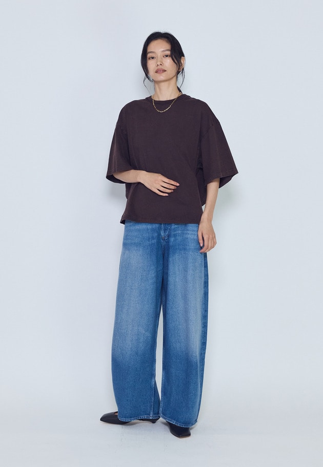 【予約】＜AGOLDE （エーゴールド―イー）＞"THEO"Tシャツ  詳細画像 Brown 3