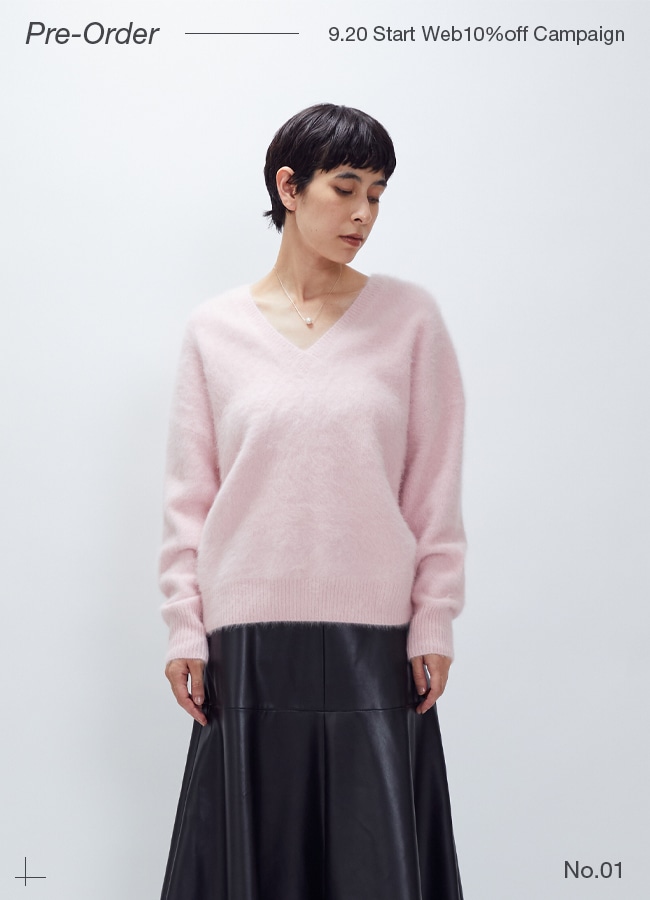 予約】FOXカシミアVネックプルオーバー】｜1er Arrondissement