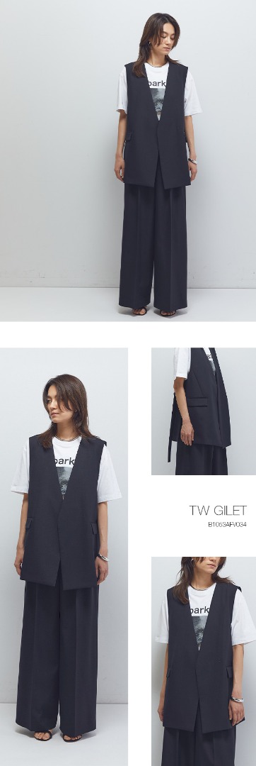 プルミエアロンディスモン高密度リネンノーカラージレ黒36 1er Arrondissement（プルミエアロンディスモン）の「高密度