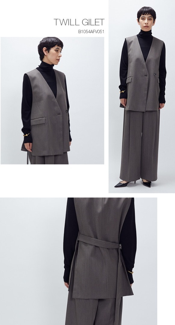 プルミエアロンディスモン高密度リネンノーカラージレ黒36 1er Arrondissement（プルミエアロンディスモン）の「高密度