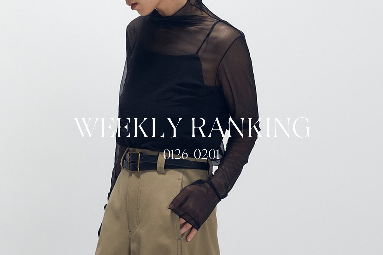 先週の人気アイテムランキング